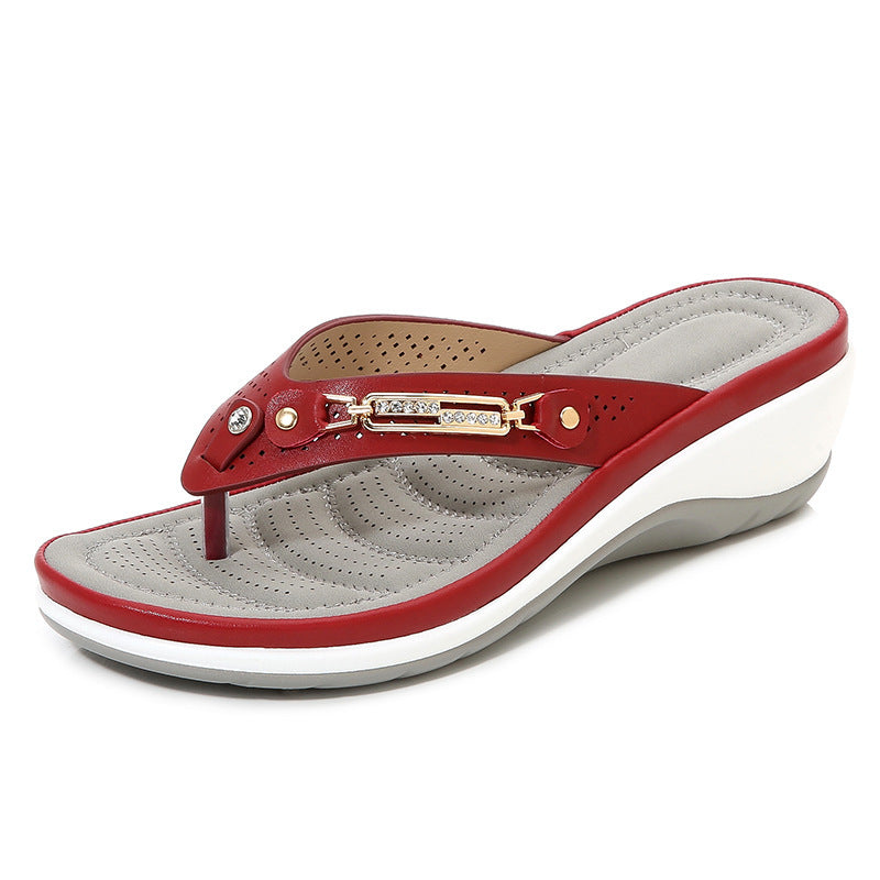 Women'S Metal Buckle Net Sandals