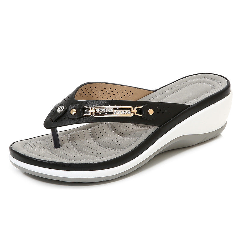Women'S Metal Buckle Net Sandals