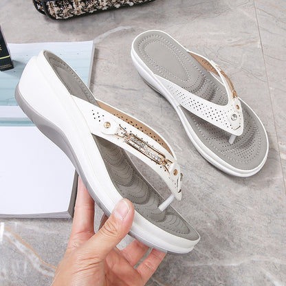 Women'S Metal Buckle Net Sandals