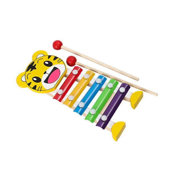 Wooden Toys Rattles Educational Toy Rainbow Blocks Montessori Baby Colorful Kids Music - Stuffs & Savers