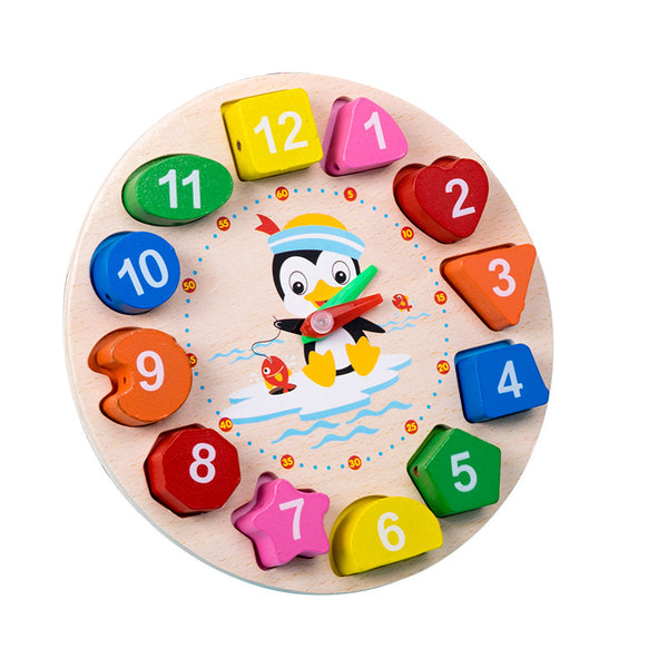 Wooden Toys Rattles Educational Toy Rainbow Blocks Montessori Baby Colorful Kids Music - Stuffs & Savers