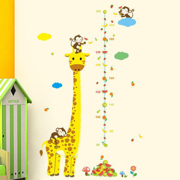Cartoon Height Wall Stickers for Kids Rooms