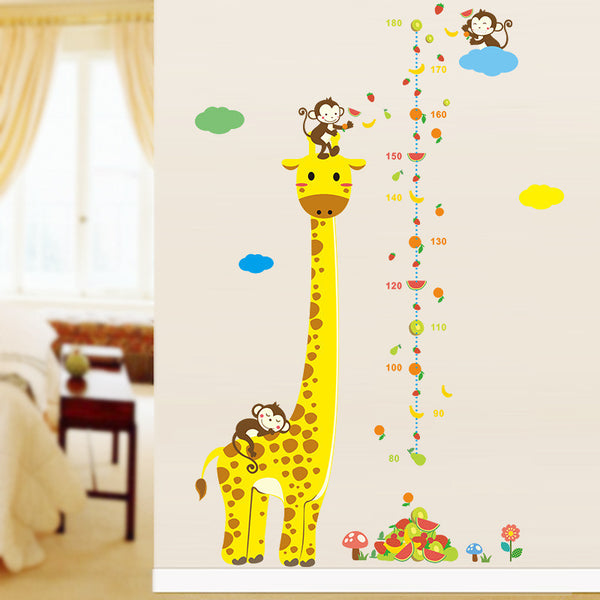 Cartoon Height Wall Stickers for Kids Rooms