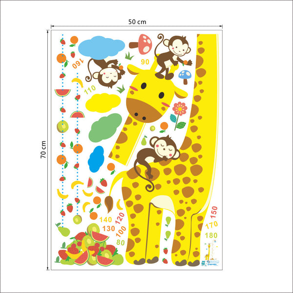 Cartoon Height Wall Stickers for Kids Rooms