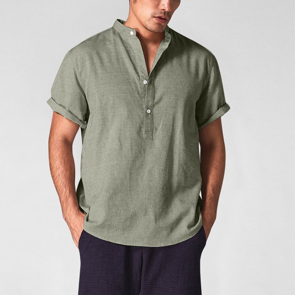Cotton Linen half sleeve Shirts