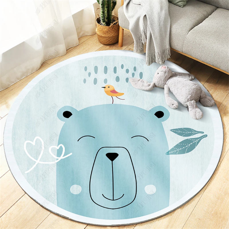 Bedroom Cartoon Round Carpet
