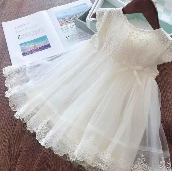 Tassel Hollow Out Design Princess Dress Kids Clothes