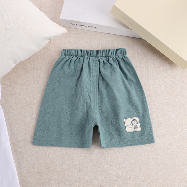 Korean Cotton Linen Kids Summer Shorts