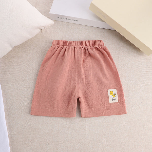 Korean Cotton Linen Kids Summer Shorts