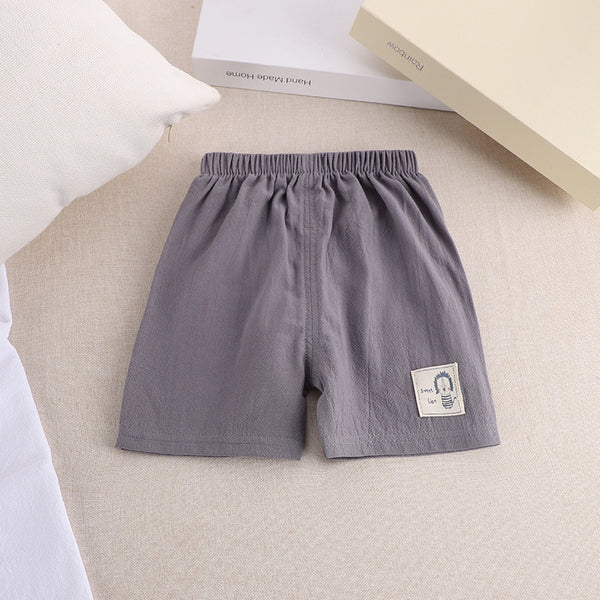 Korean Cotton Linen Kids Summer Shorts