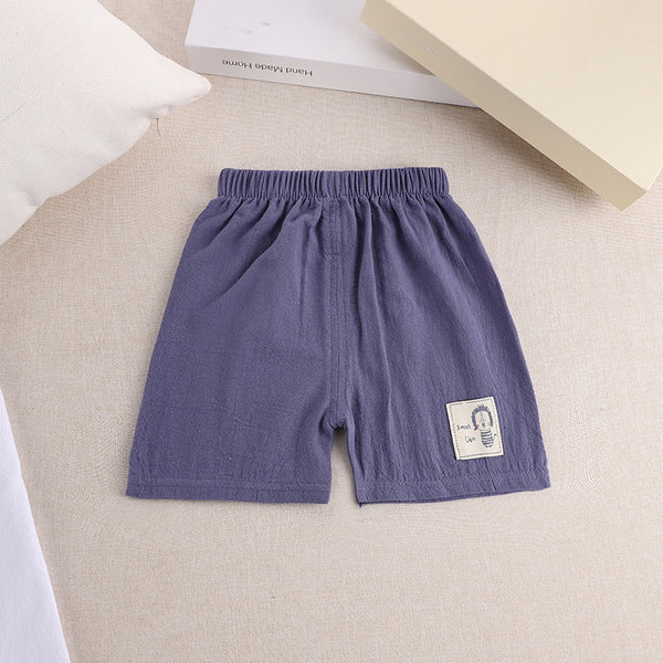 Korean Cotton Linen Kids Summer Shorts