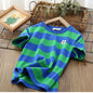 Children'S Striped Thin Half Sleeve Shirt