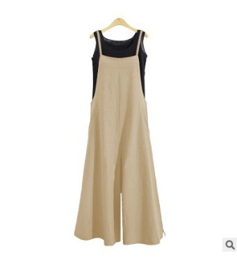 Simple suspender jumpsuit