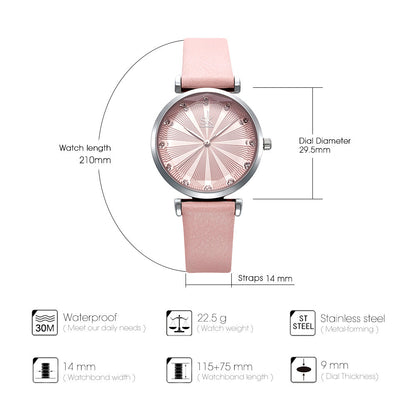 SK shengke glass belt watch