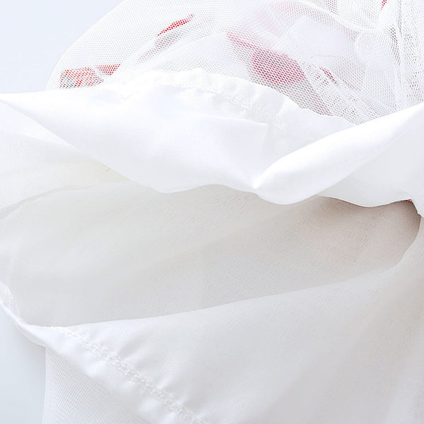 Flower bow long sleeve dress