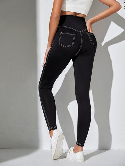 Legging large bande EZwear à surpiqûres