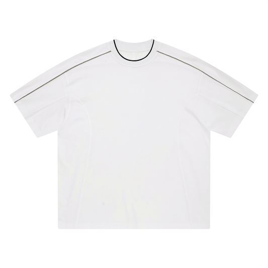 Unisex Oversized Contrast Tape T-Shirt