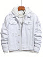Manfinity EMRG Homme Veste en Jean en Coton Déchiré à Rabat