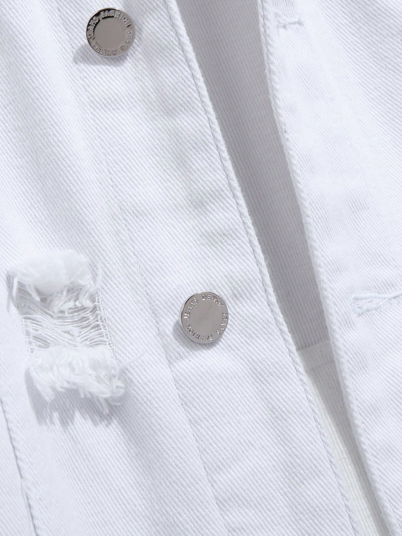 Manfinity EMRG Homme Veste en Jean en Coton Déchiré à Rabat