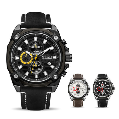MEGIR Multifunctional Chronograph Watch