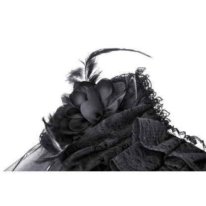 Dark in Love Millicent Black Tulle Feather Fantasy dress