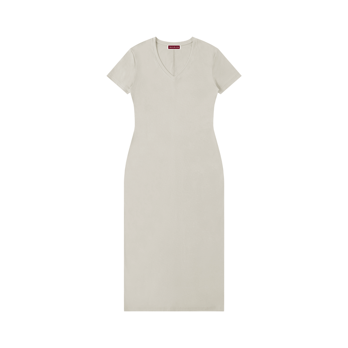 Women's V-Neck Short Sleeve Maxi Dress 260GSM