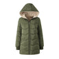 Geometric Wave Hooded Fleece-lined jacket