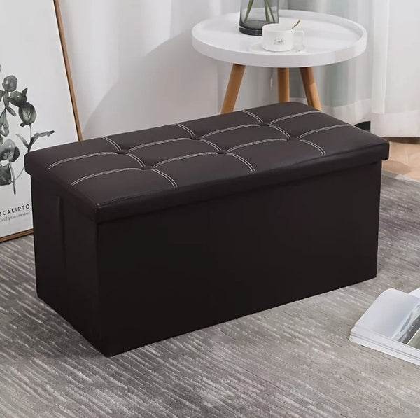 76cm Folding Storage Ottoman Bench