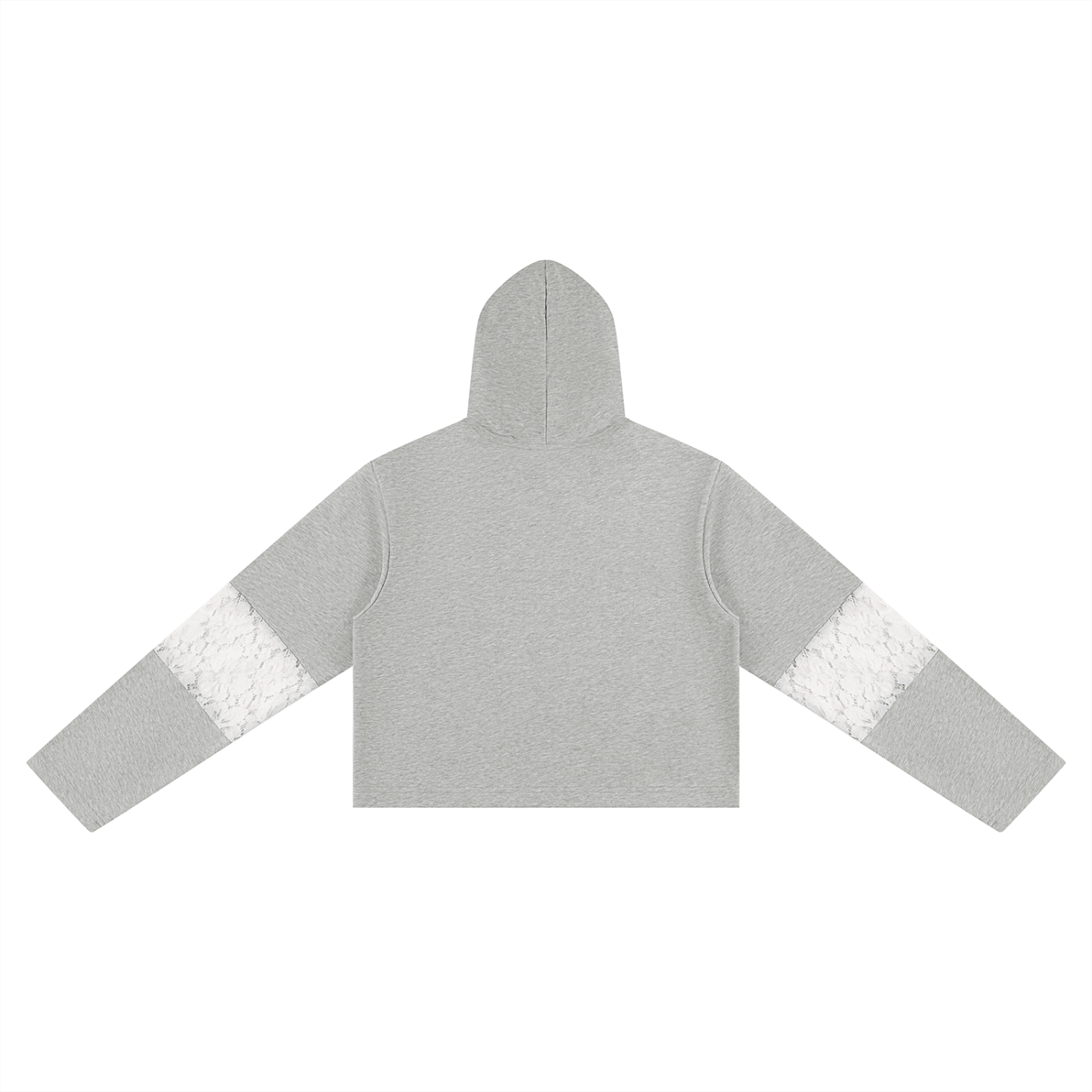 Women’s Cropped Lace-Panel Hoodie
