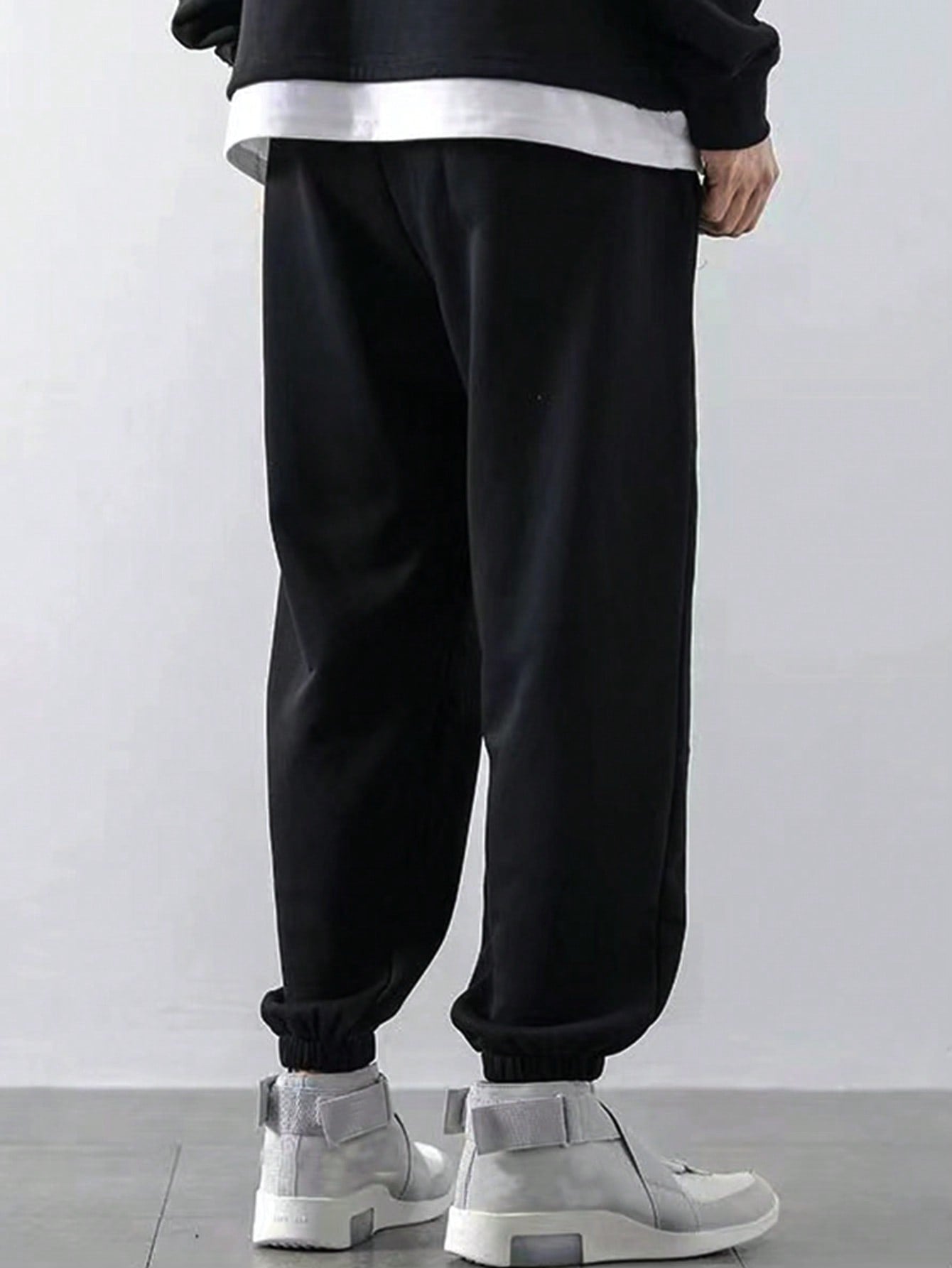 Pantalon de jogging ROMWE Grunge Punk pour homme avec imprimé tête de mort et texte à cordon