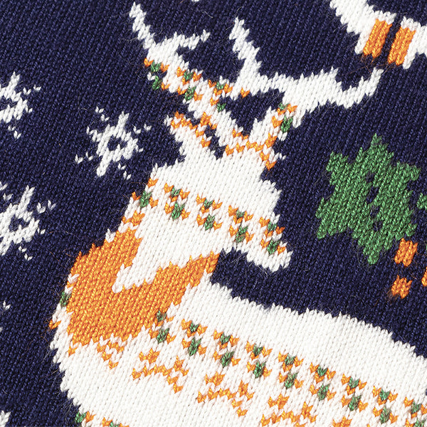 Childrens Pullover Christmas Moose Bottoming Sweater - Stuffs & Savers