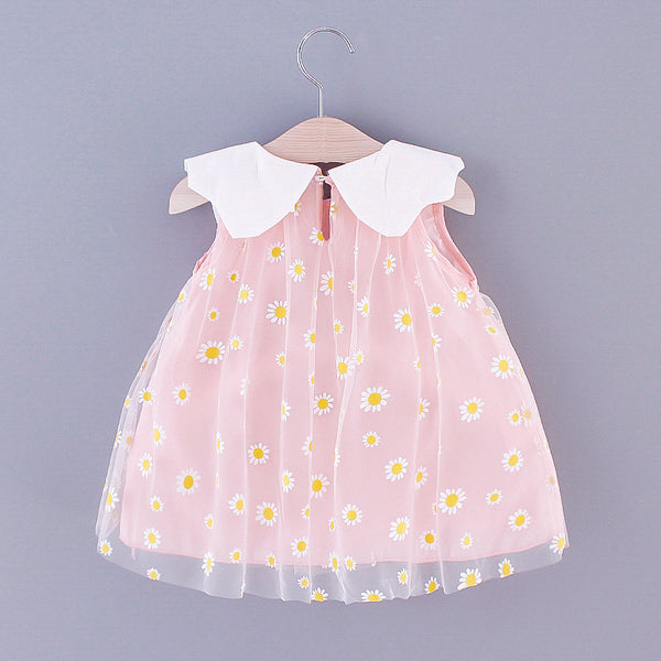 Children's Mesh Lapel Sleeveless Shirt