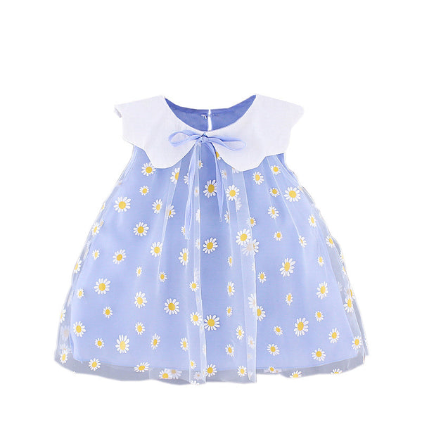 Children's Mesh Lapel Sleeveless Shirt