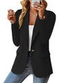 Women's Lapel Button Jacket - Casual Suit Blazer