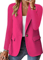 Women's Lapel Button Jacket - Casual Suit Blazer