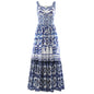 Women’s Porcelain Print Suspender Dress
