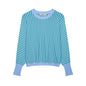 Minimally striped knitted versatile hoodie