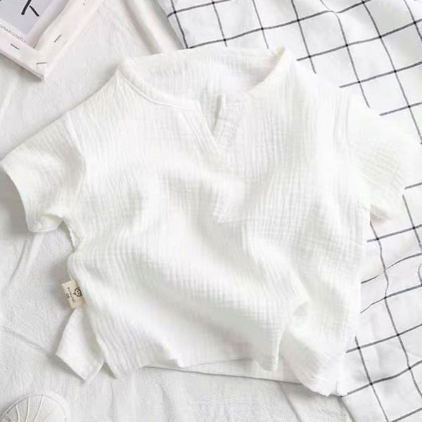 Boys Cotton Short Sleeve Blouse