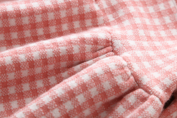 Girls Plaid Knitted Sweater Shirt Dress - Stuffs & Savers