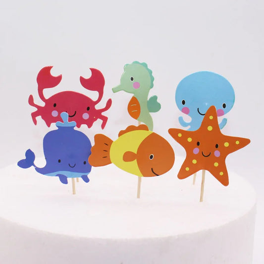 Marine 24pc Baking Birthday Cake Decoration