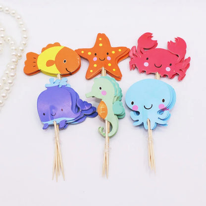 Marine 24pc Baking Birthday Cake Decoration