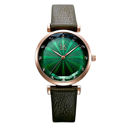 SK shengke glass belt watch