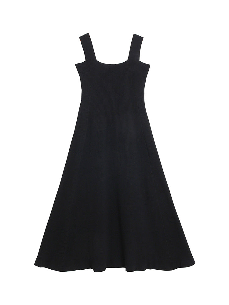 Bottoming Knit Suspender Dress