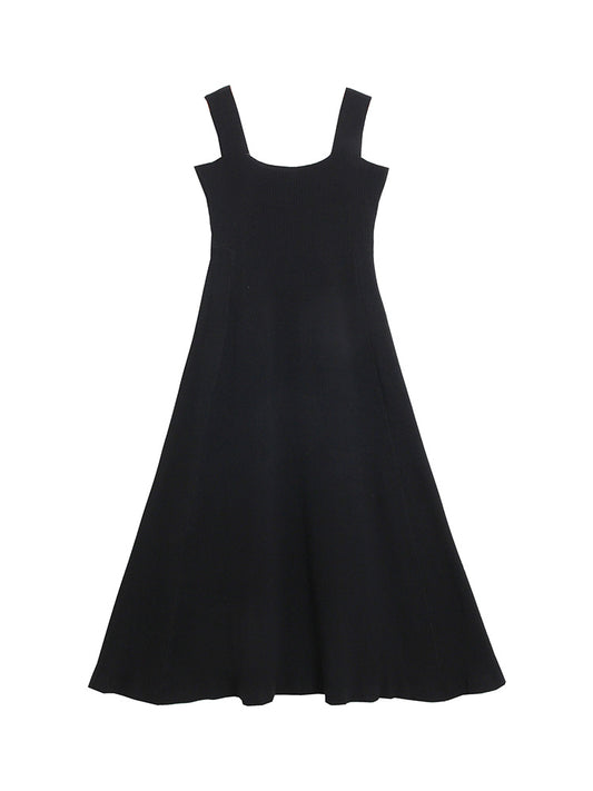 Bottoming Knit Suspender Dress