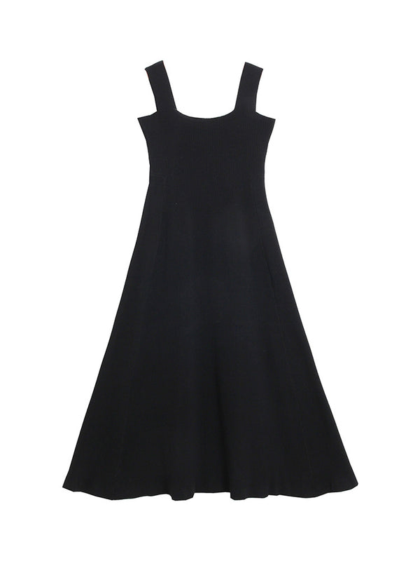 Bottoming Knit Suspender Dress