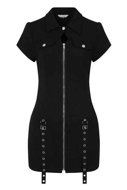 Banned Alternative Tartan Night Zip Dress