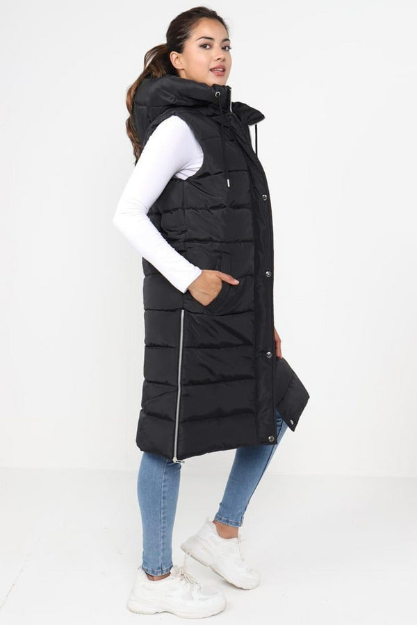 Women's Hooded Sleeveless Puffer Gilet