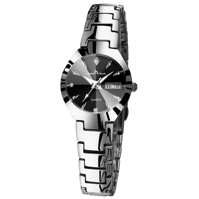 Luminous couple quartz watch