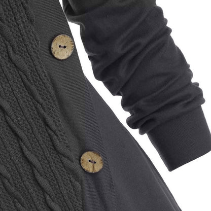 Pile pile collar hooded sweater