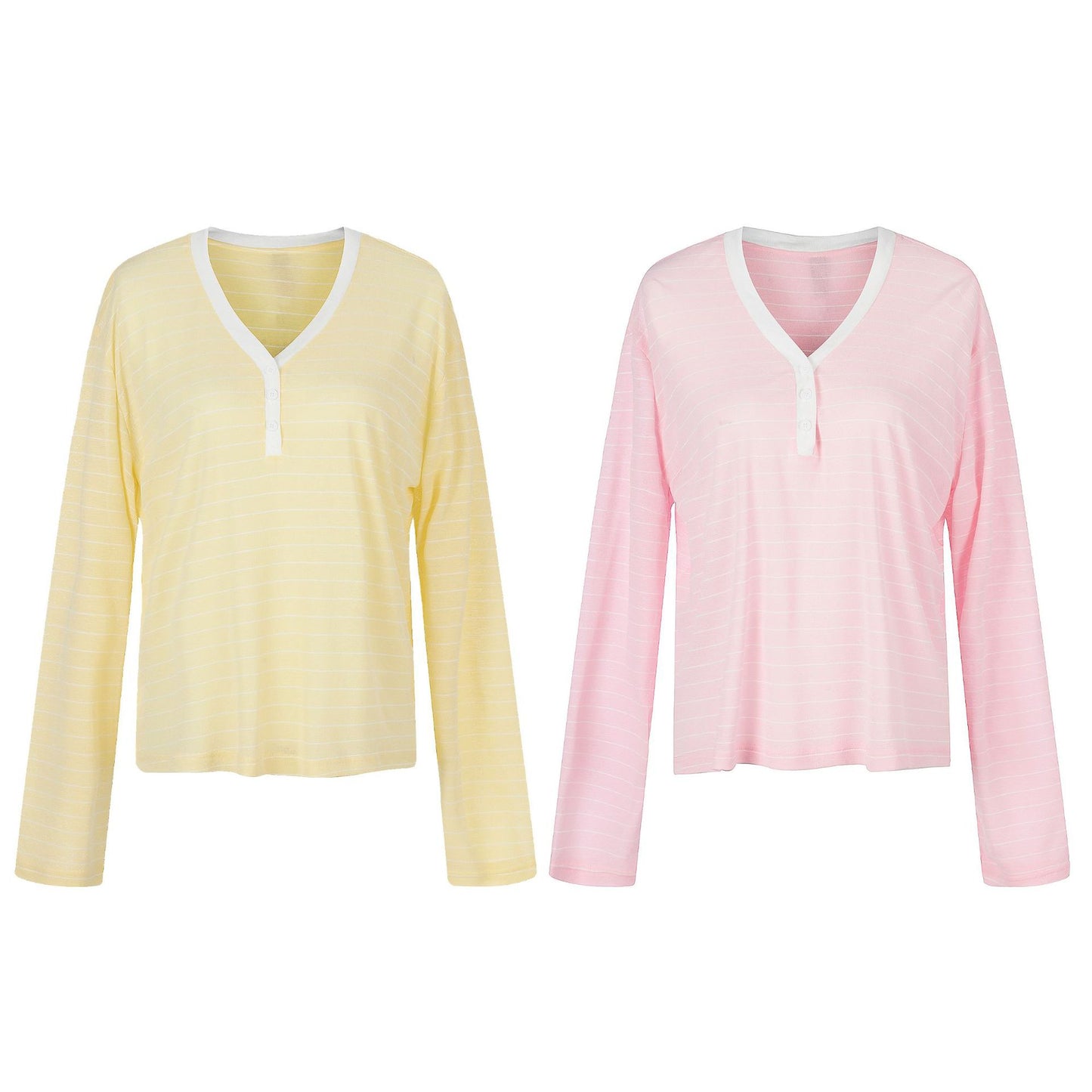 V-Neck Color-Blocking Cover-Up for Women, Loose Lightweight Casual Sun Protection Top